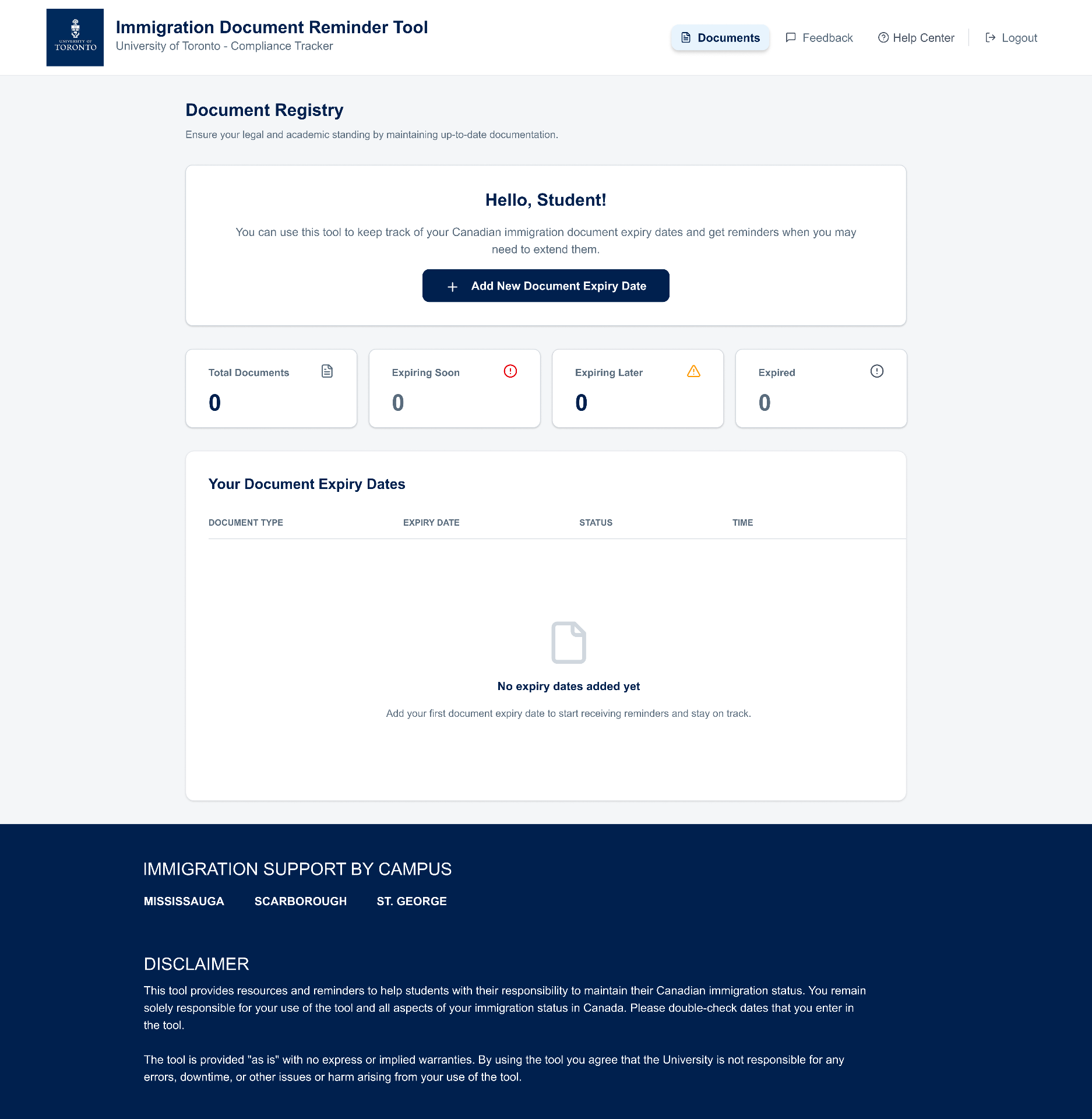Empty Document Registry